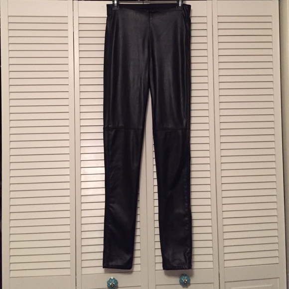 H&M Divided Size 8 Leather (Pleather) leggings.
