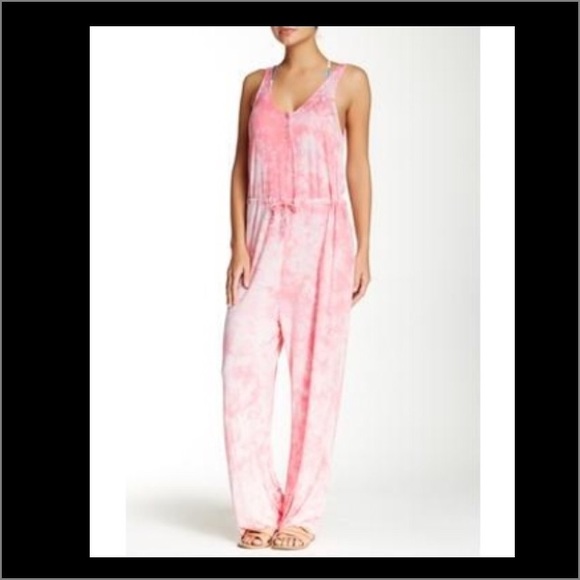NWT New Some Days Lovin marble tie dye pink jumpsuit Jumper XS - Picture 4 of 15