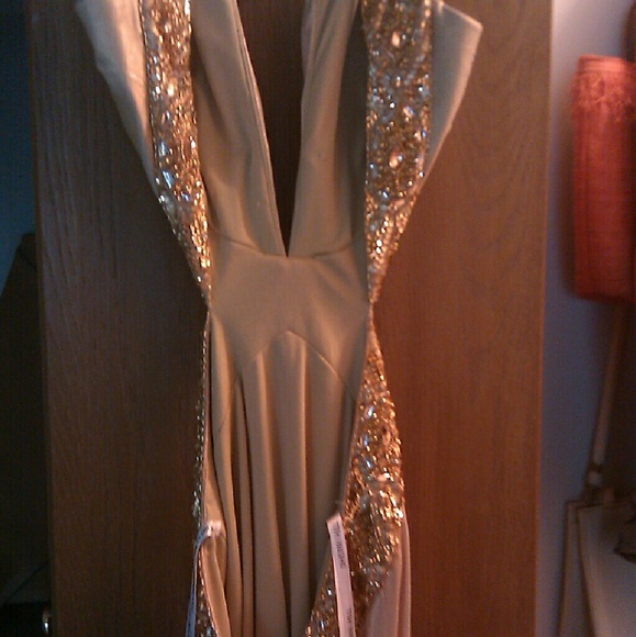Gold prom/formal dress - Picture 3 of 4
