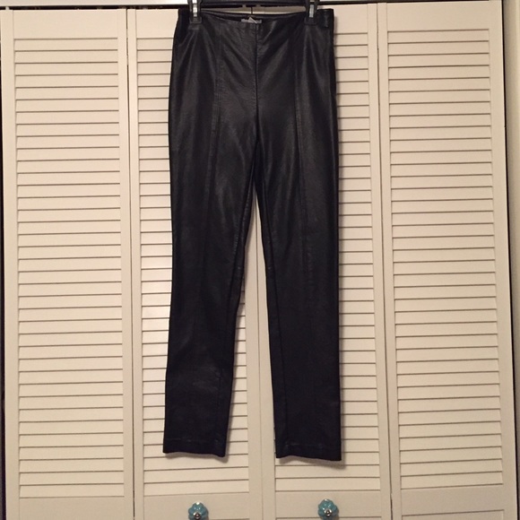 H&M Black Size 6 pleather leggings.