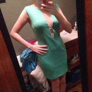Mint green sexy dress