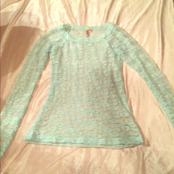 Mudd long sleeve lace shirt