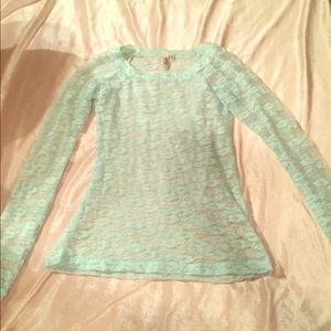 Mudd long sleeve lace shirt