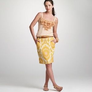 J Crew Ikat pencil skirt size 6