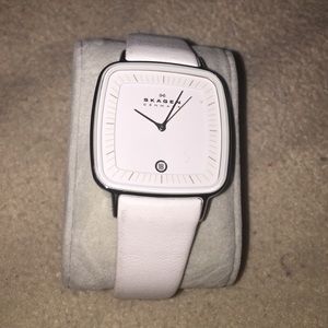 Skagen White Leather Women's Watch
