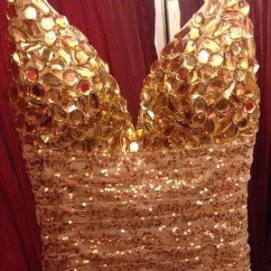 Gold Homecoming Dress