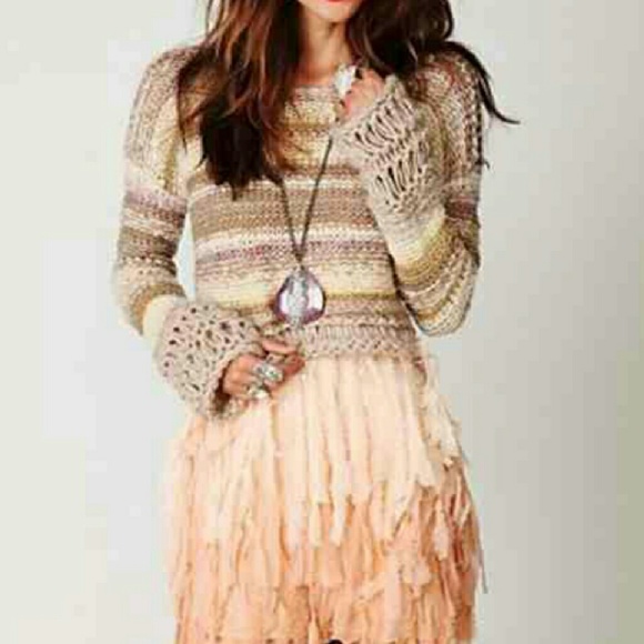 Free the people limbo crop sweater
