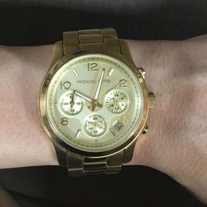 Michael Kors Runway Gold midsize chronograph watch