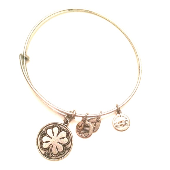 Alex and Ani clover charm bracelet