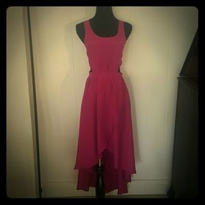 High low cutout side dress