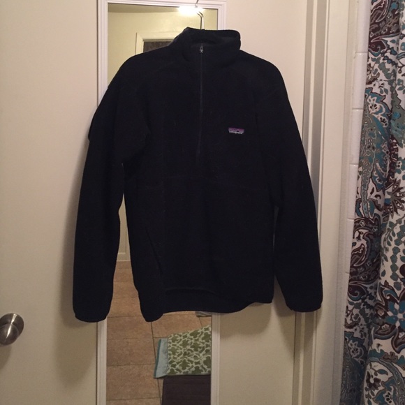 Men's Patagonia Quarter Zip Fleece Black