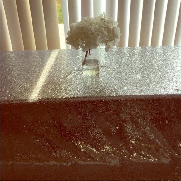 Silver Sequin tablecloth