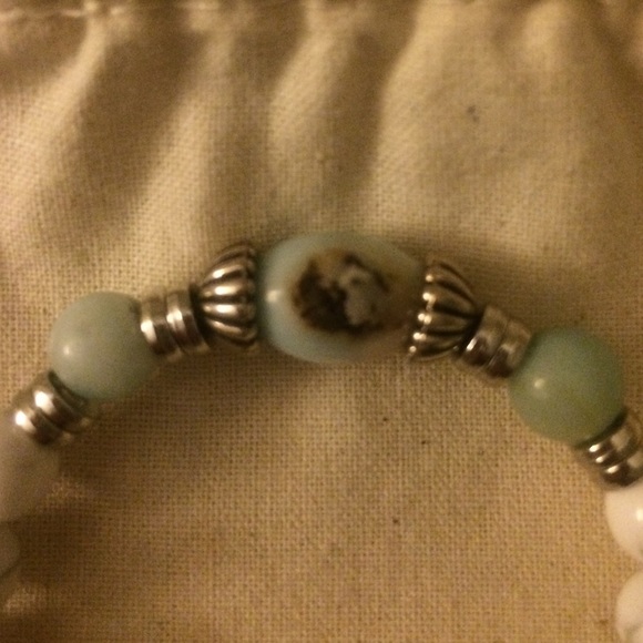 Amazonite and Howlite Goddess Bracelet - Picture 2 of 4