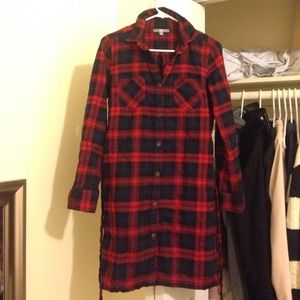 Flannel shirt dress Uniqlo