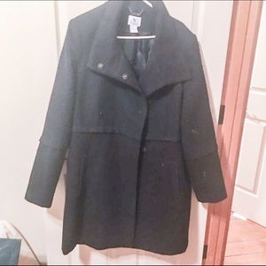 Plus Size Black Worthington Pea Coat