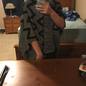 Aztec Print Poncho/Shawl