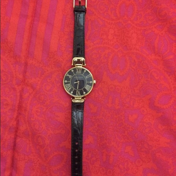 Black and Gold Anne Klein Watch
