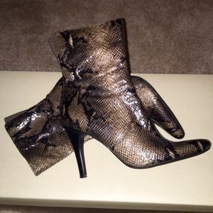 Nine West Faux Snakeskin Boots