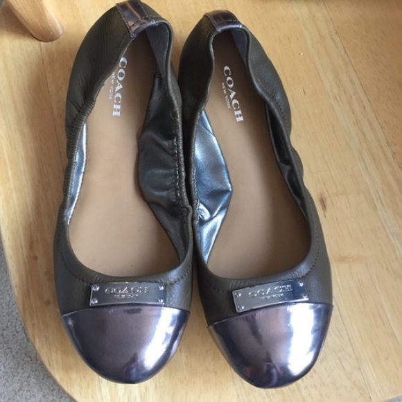 Authentic Coach Leather Flats