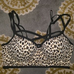 Victoria Secret Strappy Cheetah Leopard Print Bra