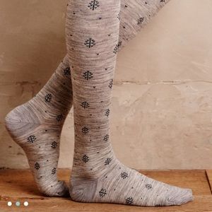 Anthropologie "Tintoretta" gray tights