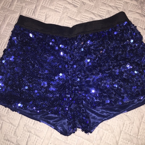Brand new with tags Forever 21 blue sequin shorts