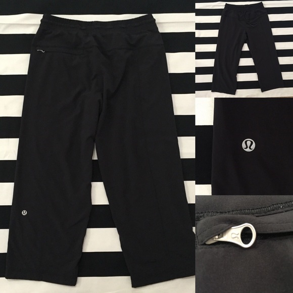 lululemon athletica Pants - 🍋Lululemon black athletic crop pants sz2 🍋🍋🍋