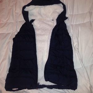 Hollister navy bubble vest