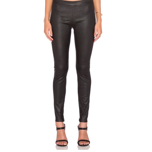 Vince leather legging with ankle zip