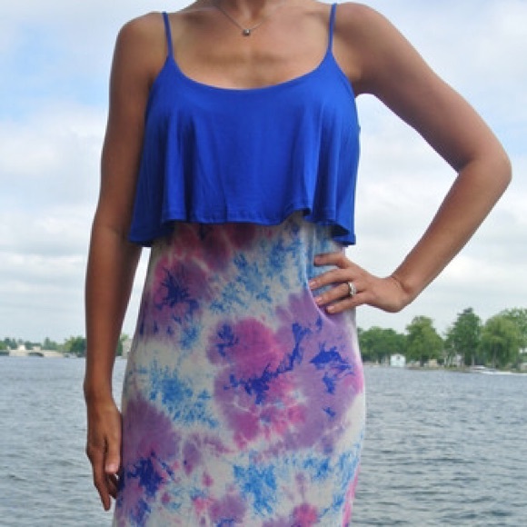 Blue Tie Dye Maxi