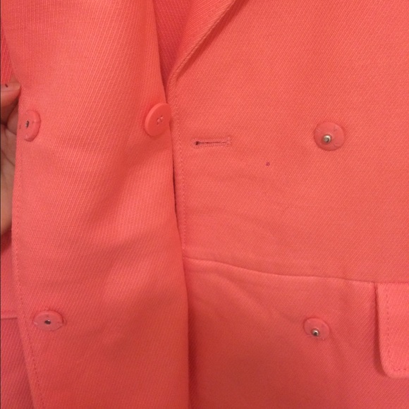 1 HR SALE Zara Salmon Coral Coat S - Picture 3 of 4