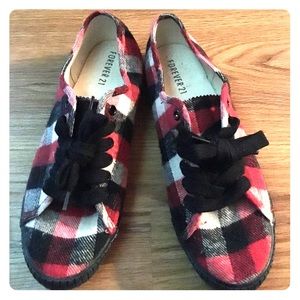 Scotch red print lace up sneakers