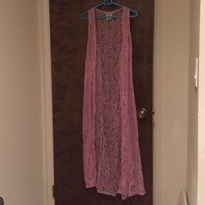 Floor length floral vest