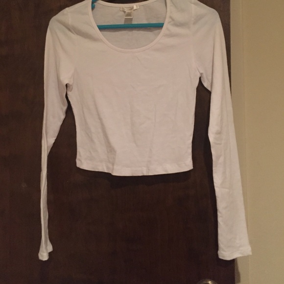 White cropped long sleeve