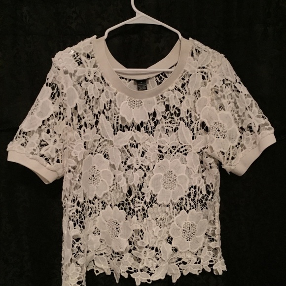 White lace Over tee