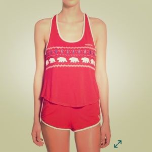 Wildfox 'Alaska Bears'  Jersey Pajama Set NWT