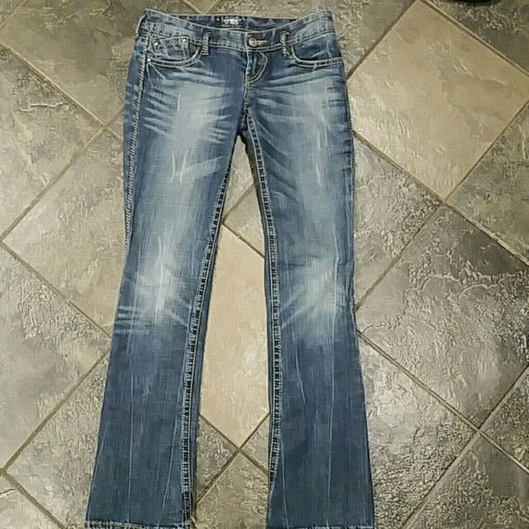 Express Barely Bootcut jeans Demin wiskering 2