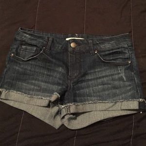 Dark wash jean shorts