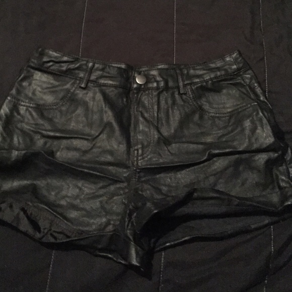Leather shorts
