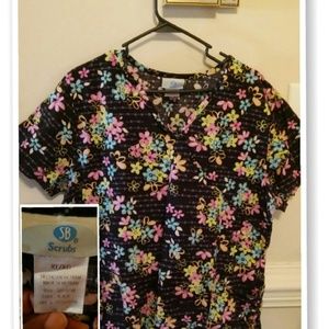 Floral Scrub Top