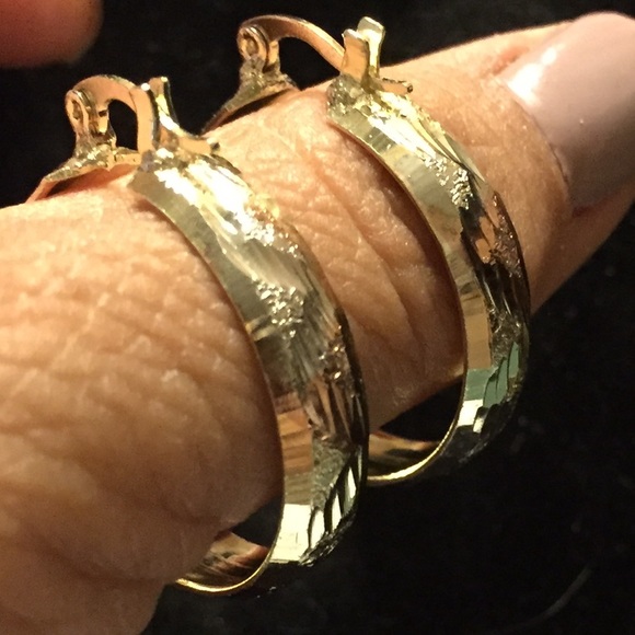 Hoop Earrings, 14kt Gold Plated