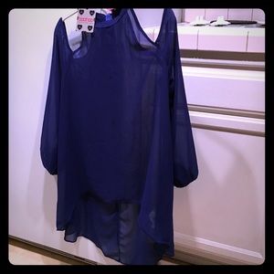 Blue blouse from Boohoo