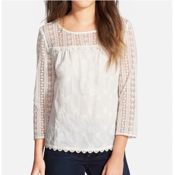 hinge Tops - Hinge Lace Embroidered Top