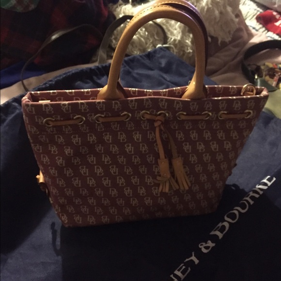 Red logo small Dooney purse