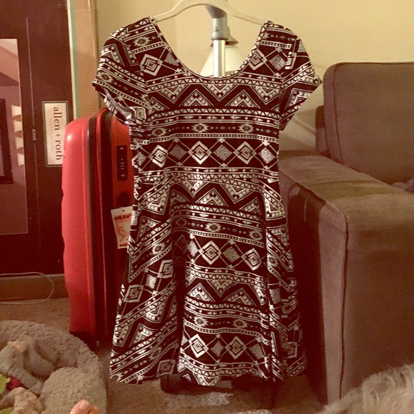 Black and white dress.