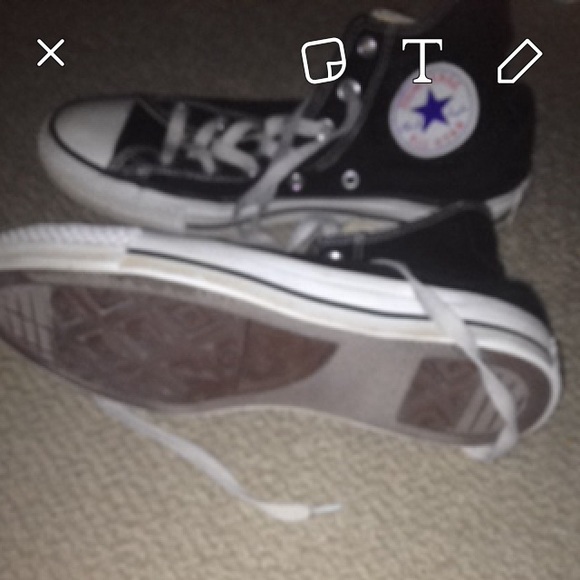 Black high top converse
