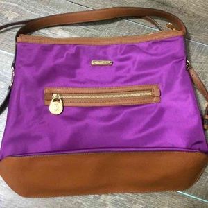 Authentic! Michael Kors purple cross body handbag.
