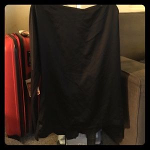 Black backless blouse