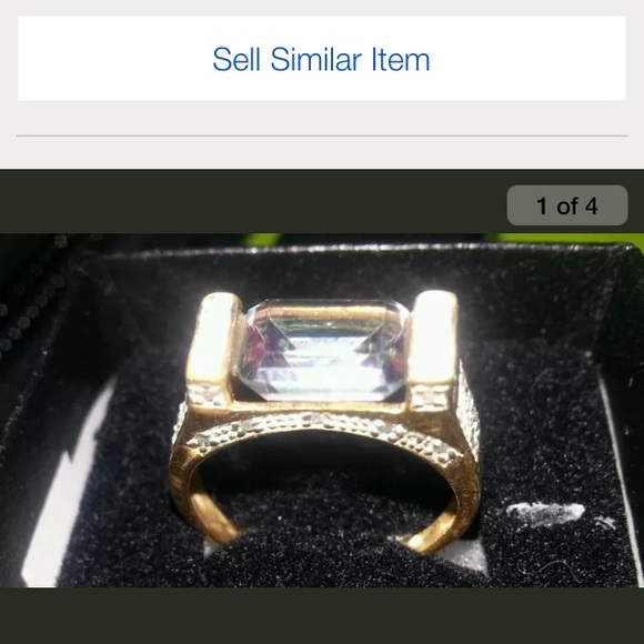 2.34ct mystic topaz 28 diamonds sz 7 brand new box