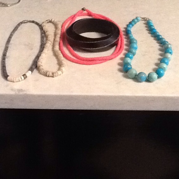 Anthropologie turquoise necklace, a lot of 4 other